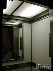 Ascensores Gerhardt - Detalle de una cabina de ascensor realizada en laminado plástico